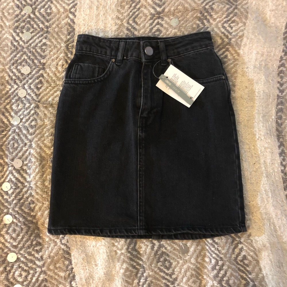Black Denim Skirt